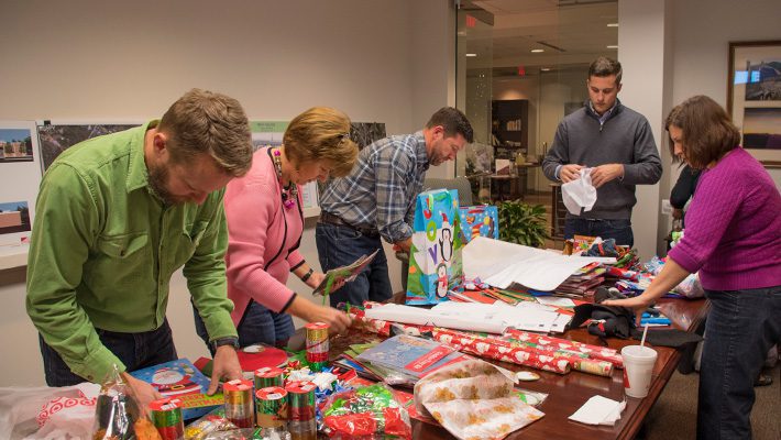 MPV Wrapping Bethlehem Center Gifts