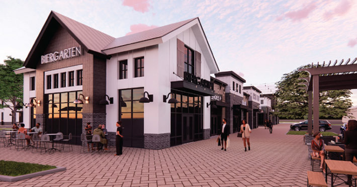 Farmington-Village-Center-rendering-dusk-biergarten