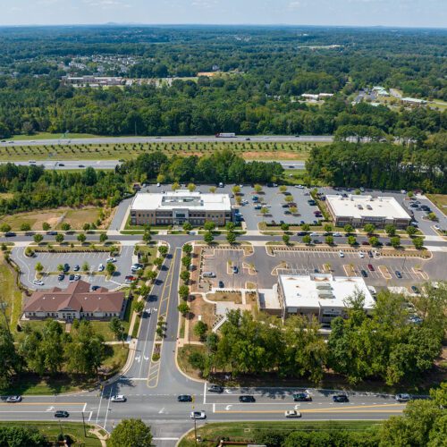 Hamptons Professional Center aerial in Huntersville, NC