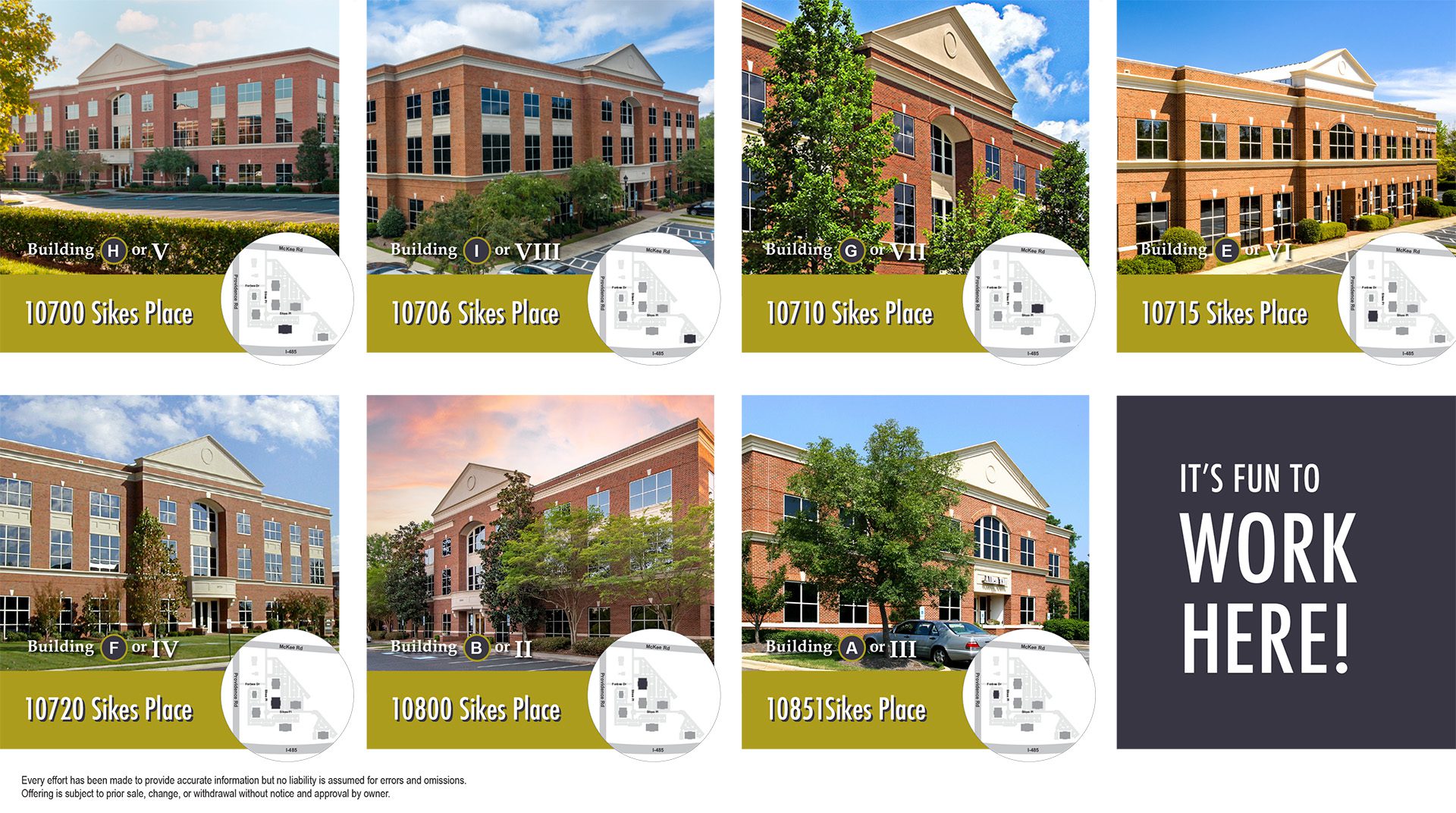 Providence Park 7 buildings in South Charlotte