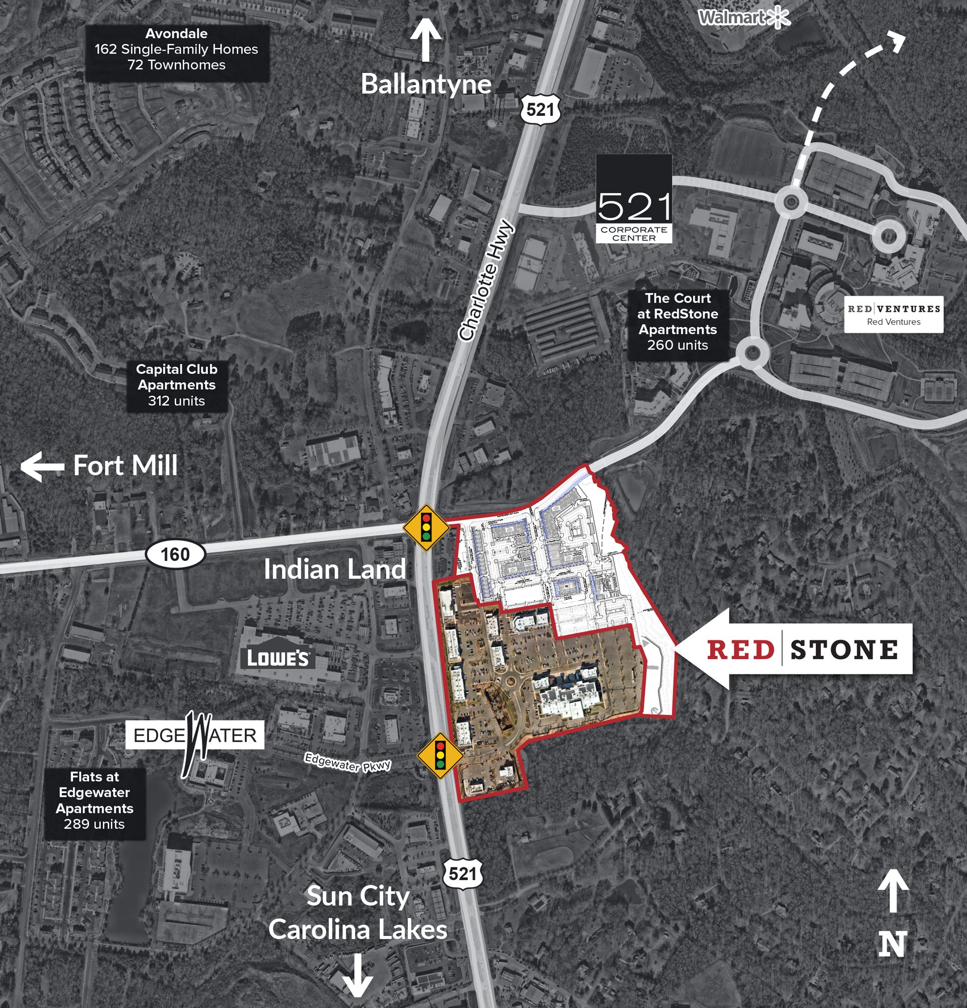 Redstone aerial site overlay