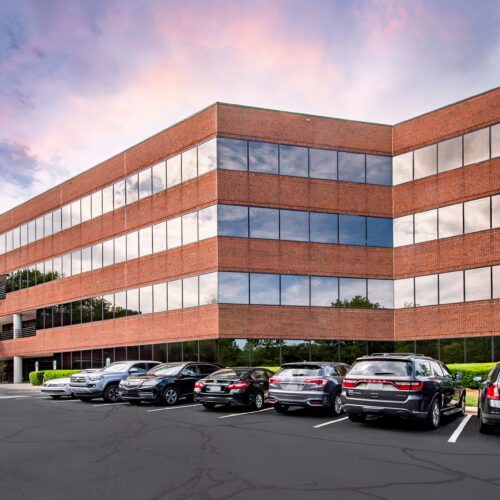 South Charlotte Water Oak building in Oak Hill Business Park 4-story brick and glass office building
