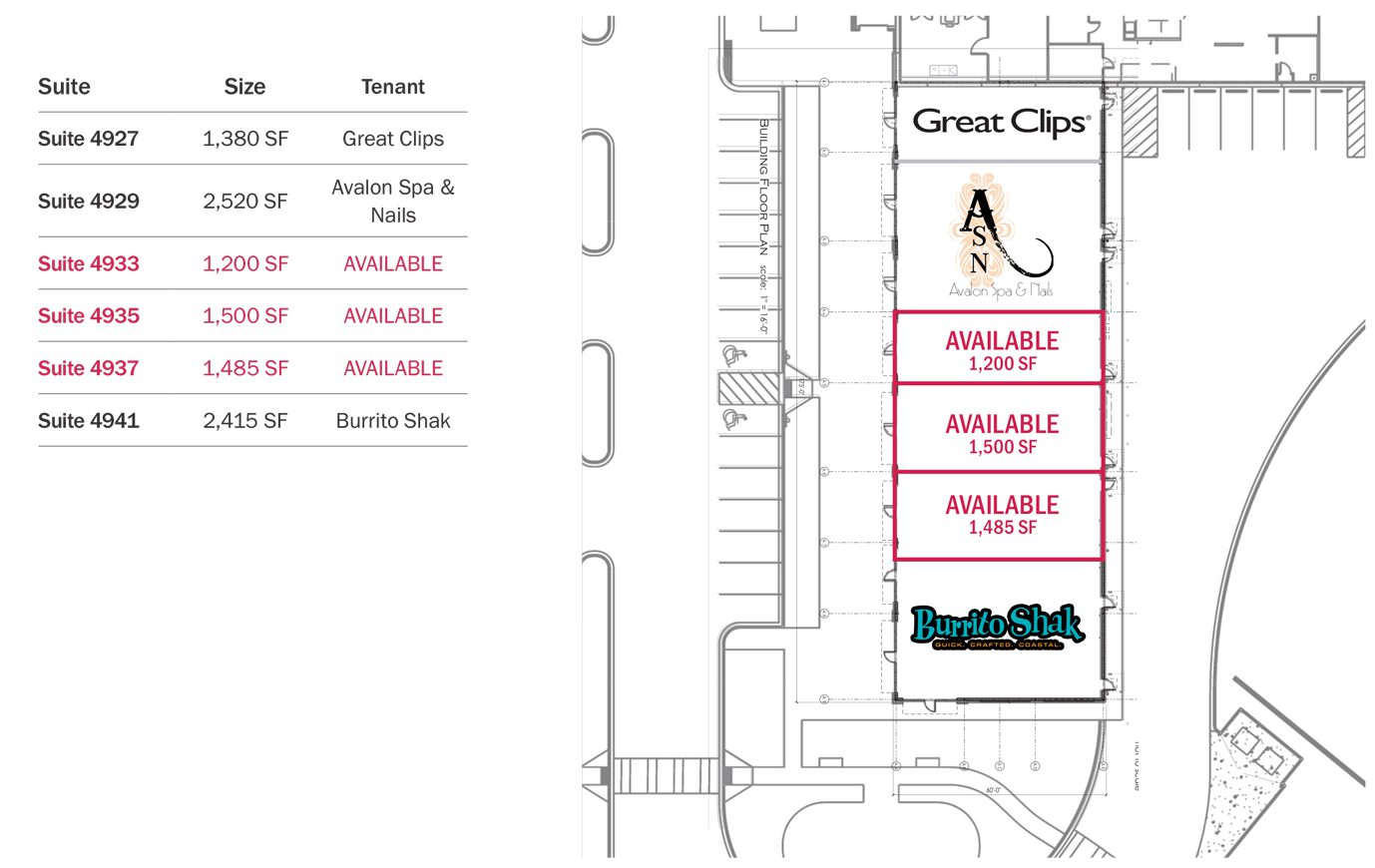 Kellswater Commons Retail Bldg A Floor Plan