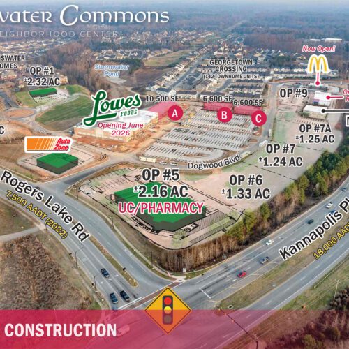 Kellswater aerial overlay retail development Kannapolis NC