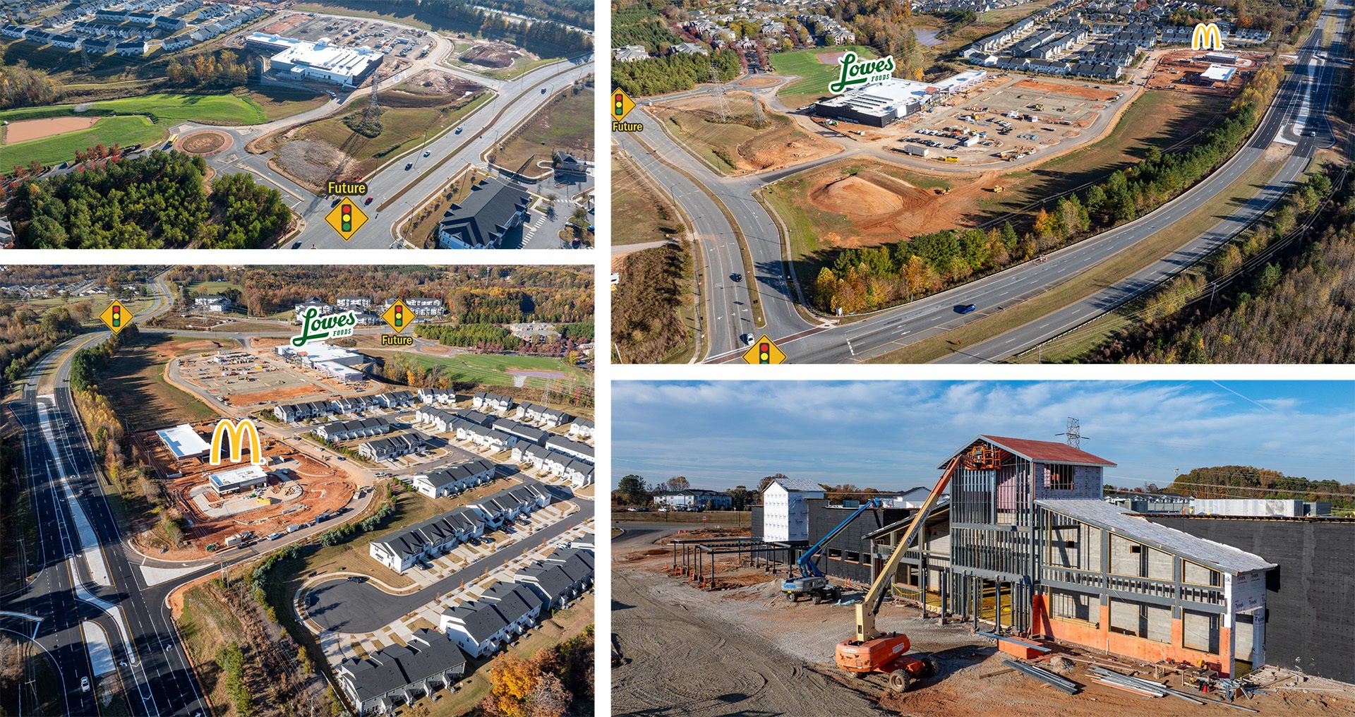 Kellswater Commons retail Kannapolis construction photos November 2025