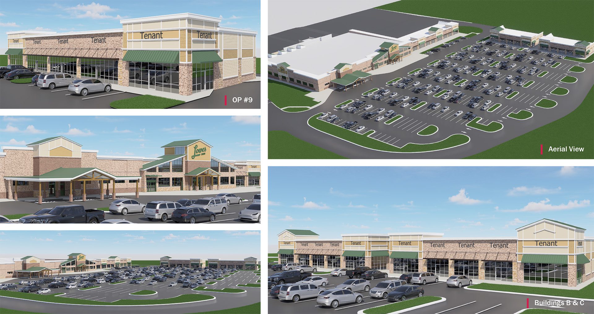 Kellswater Commons retail center architectural renderings