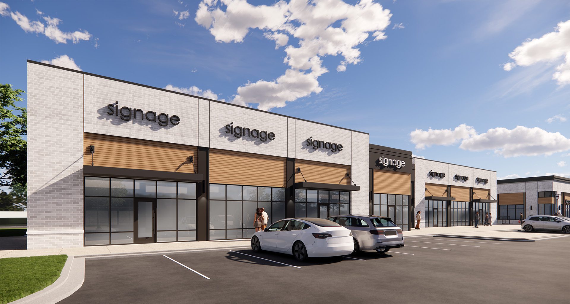 River's Edge Station 1-story commercial building rendering North Charlotte