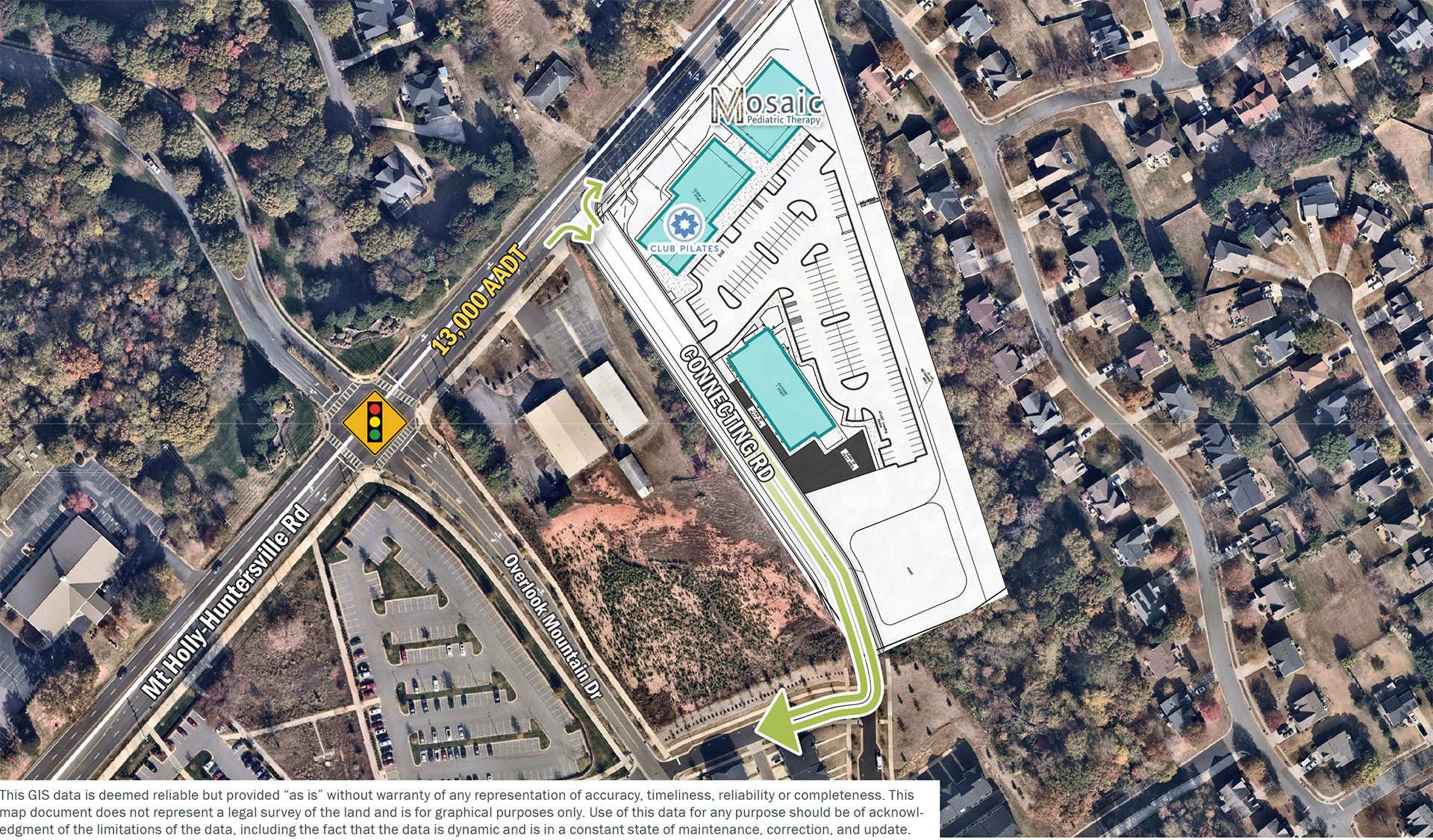 River's Edge Station in Mt. Island Charlotte site plan aerial overlay