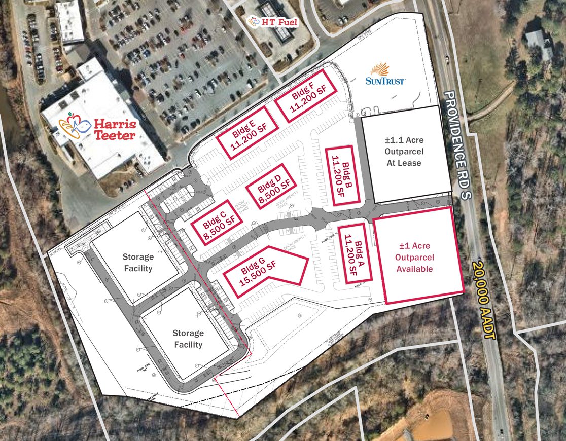 Cureton Site Plan with Building Square footage