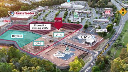 Cureton Town Center commercial aerial overlay