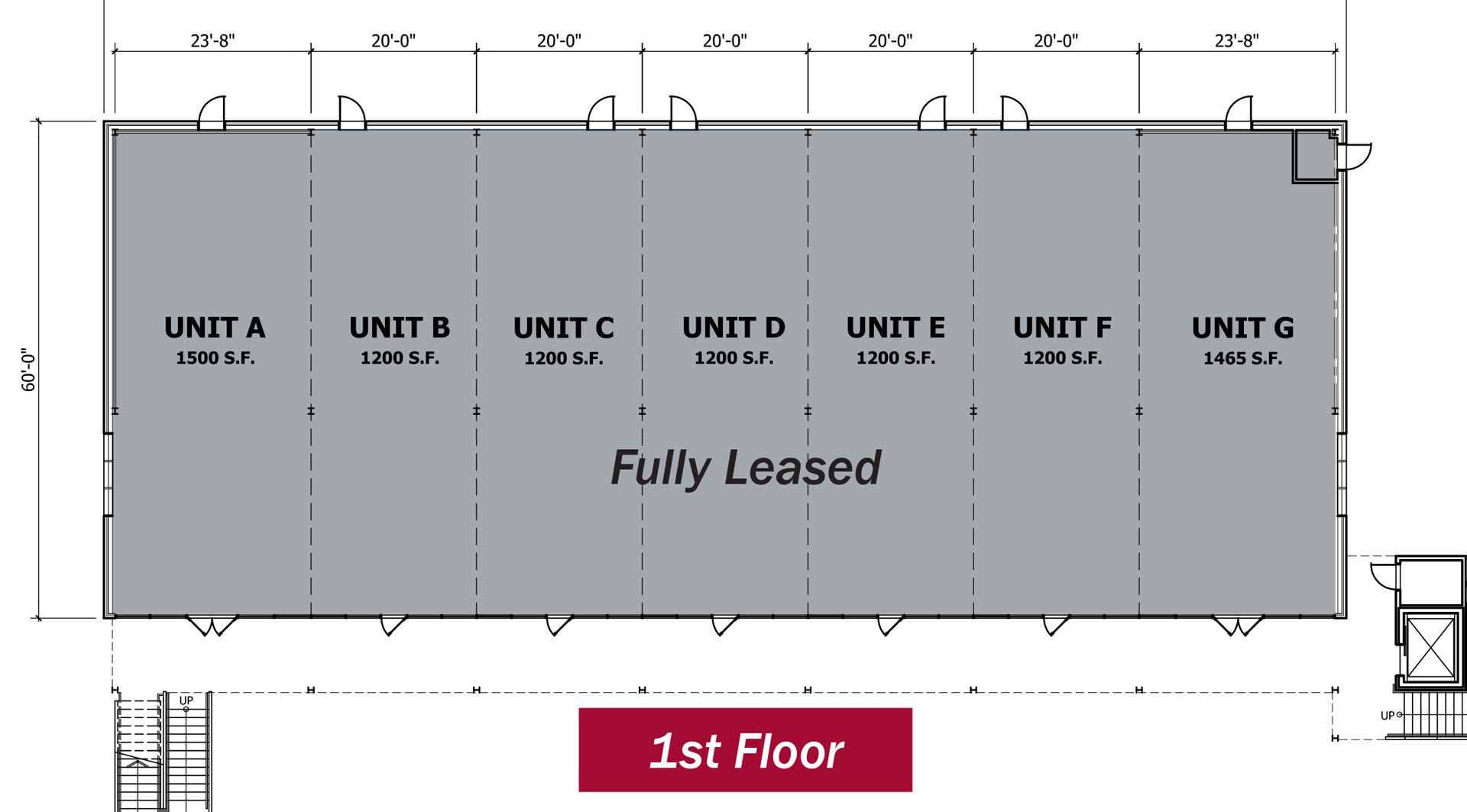 7730 Bruton Smith Blvd 1st floor site plan fully leased