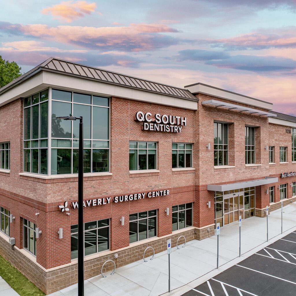 South Charlotte MOB on Golf Links Drive exterior 2-story brick building