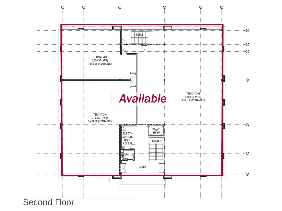 South Charlotte MOB Golf Links Dr floor plan 2nd floor availability