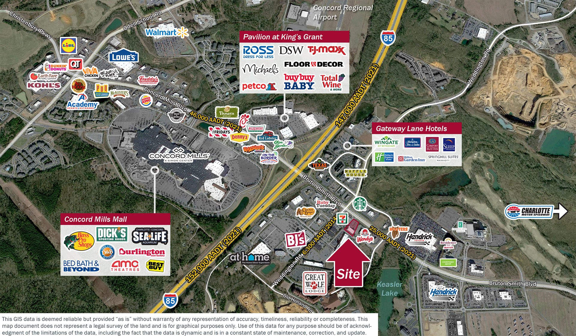 Concord market aerial Speedway Commons