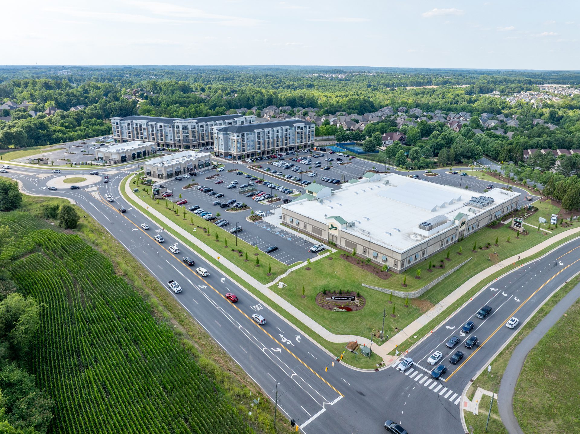 Christenbury Village Drone Photo Lowes Foods