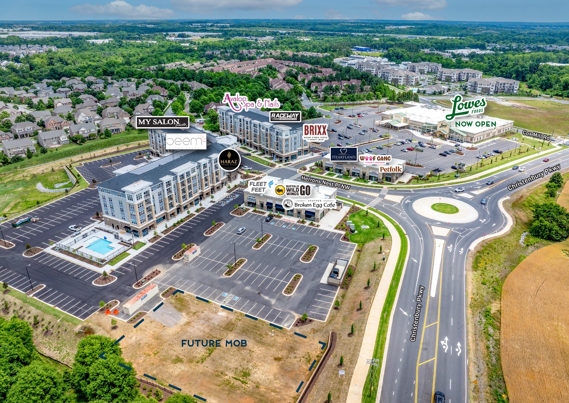 Christenbury Aerial Labeled