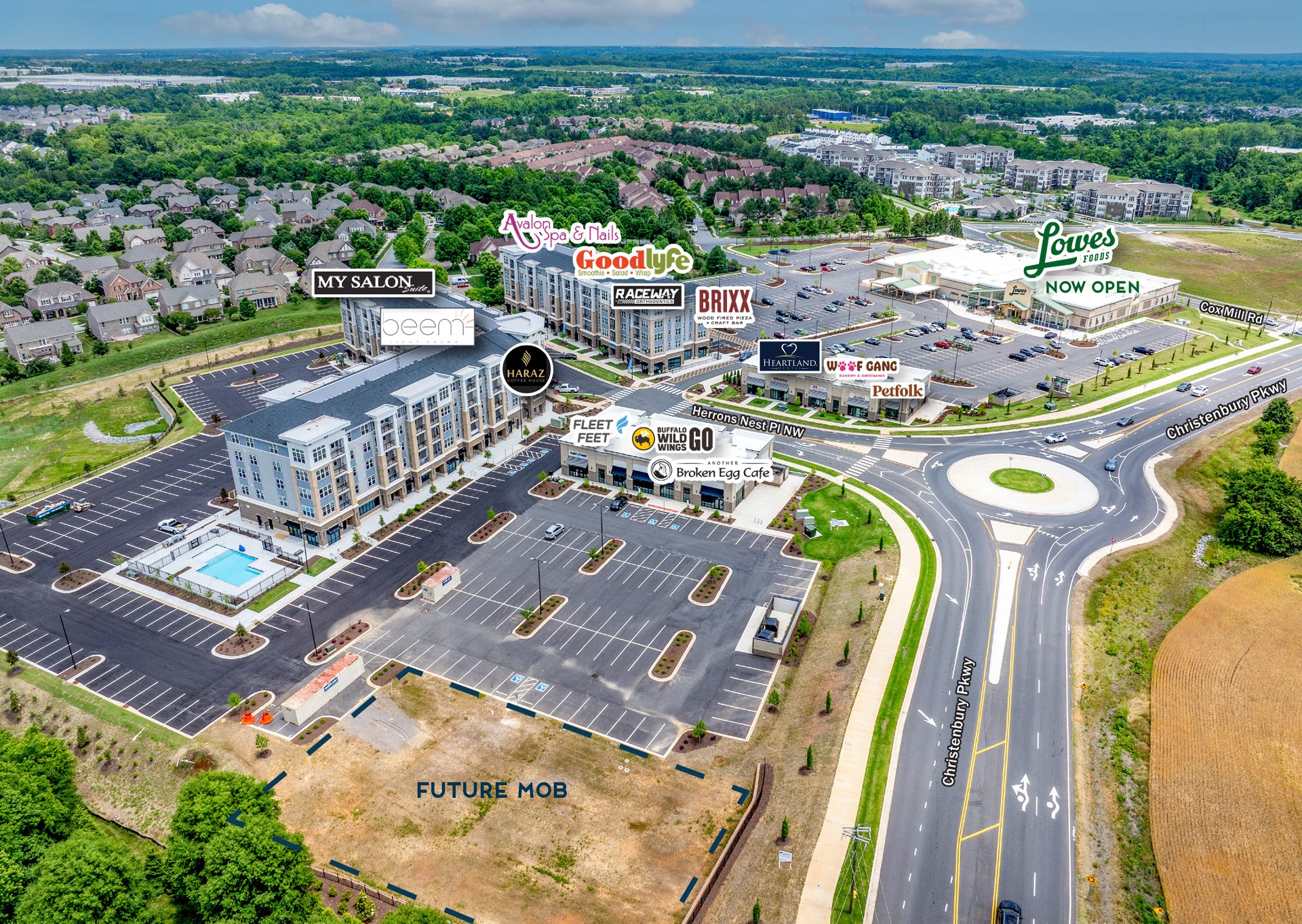 Christenbury Village Labeled Overview Aerial