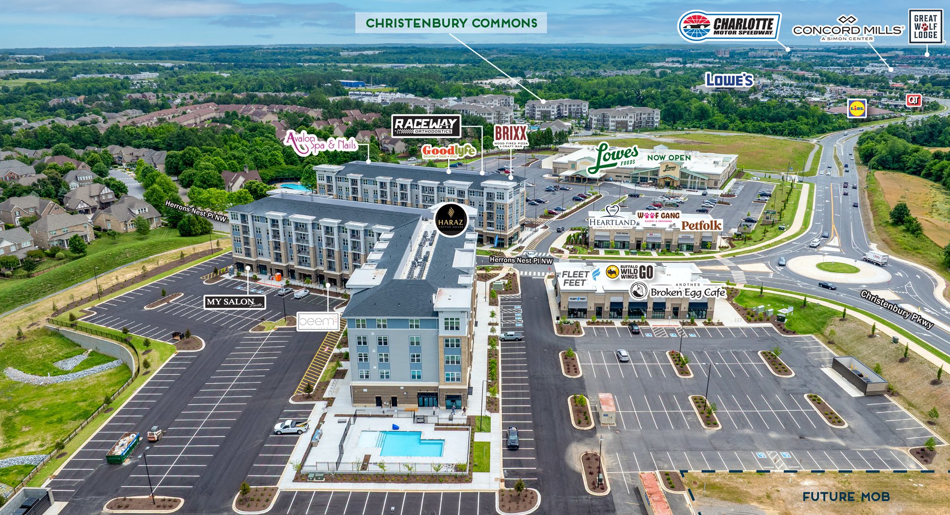 Christenbury Village Labeled Overview Aerial