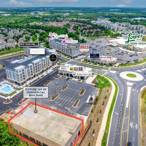 Christenbury Village Aerial with Building Overlay