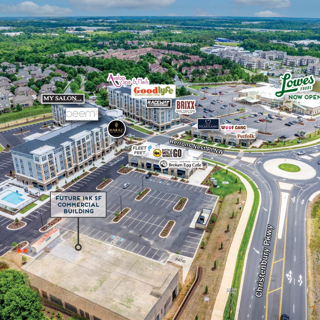 Christenbury Village aerial with building 2 overlay