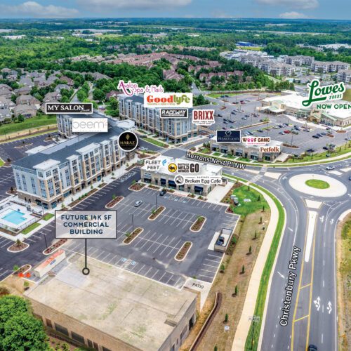 Christenbury Village aerial with building 2 overlay