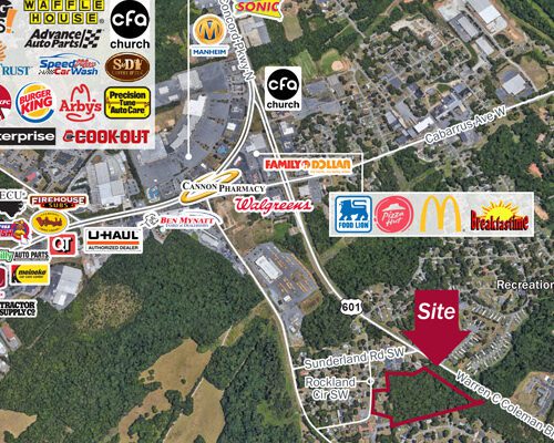 highway-601-land aerial with retail