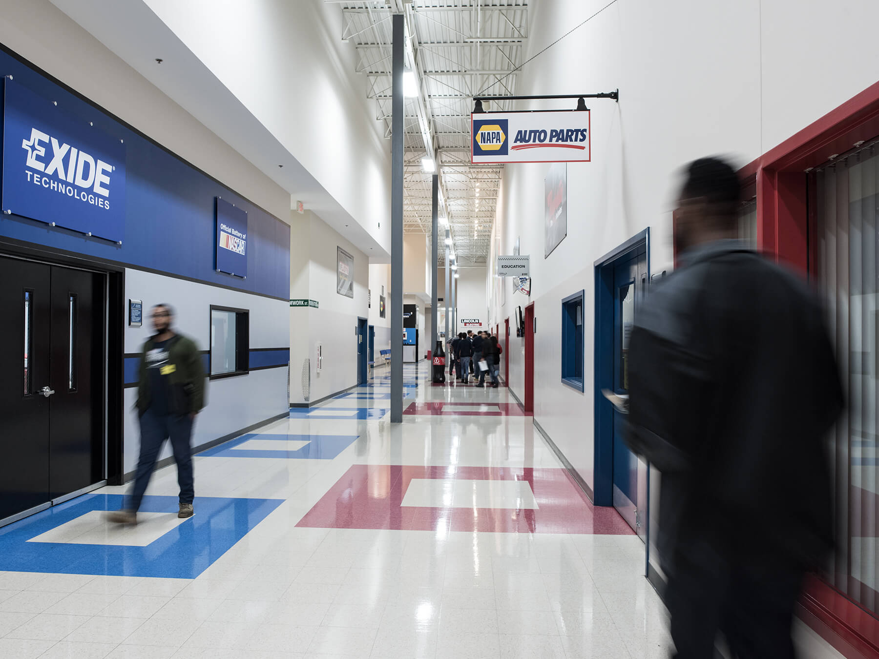 NASCAR-Technical-Institute-interior hallway with students
