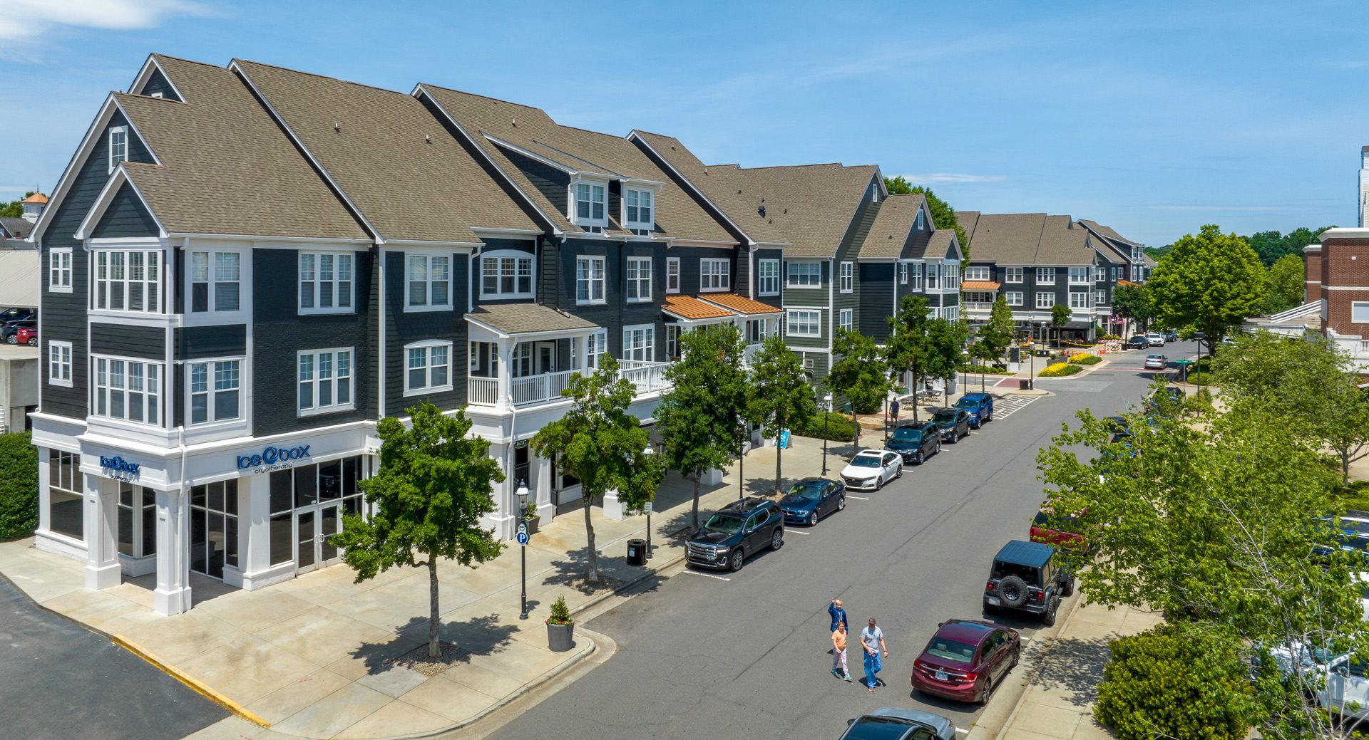 Ballantyne Village shops and residential