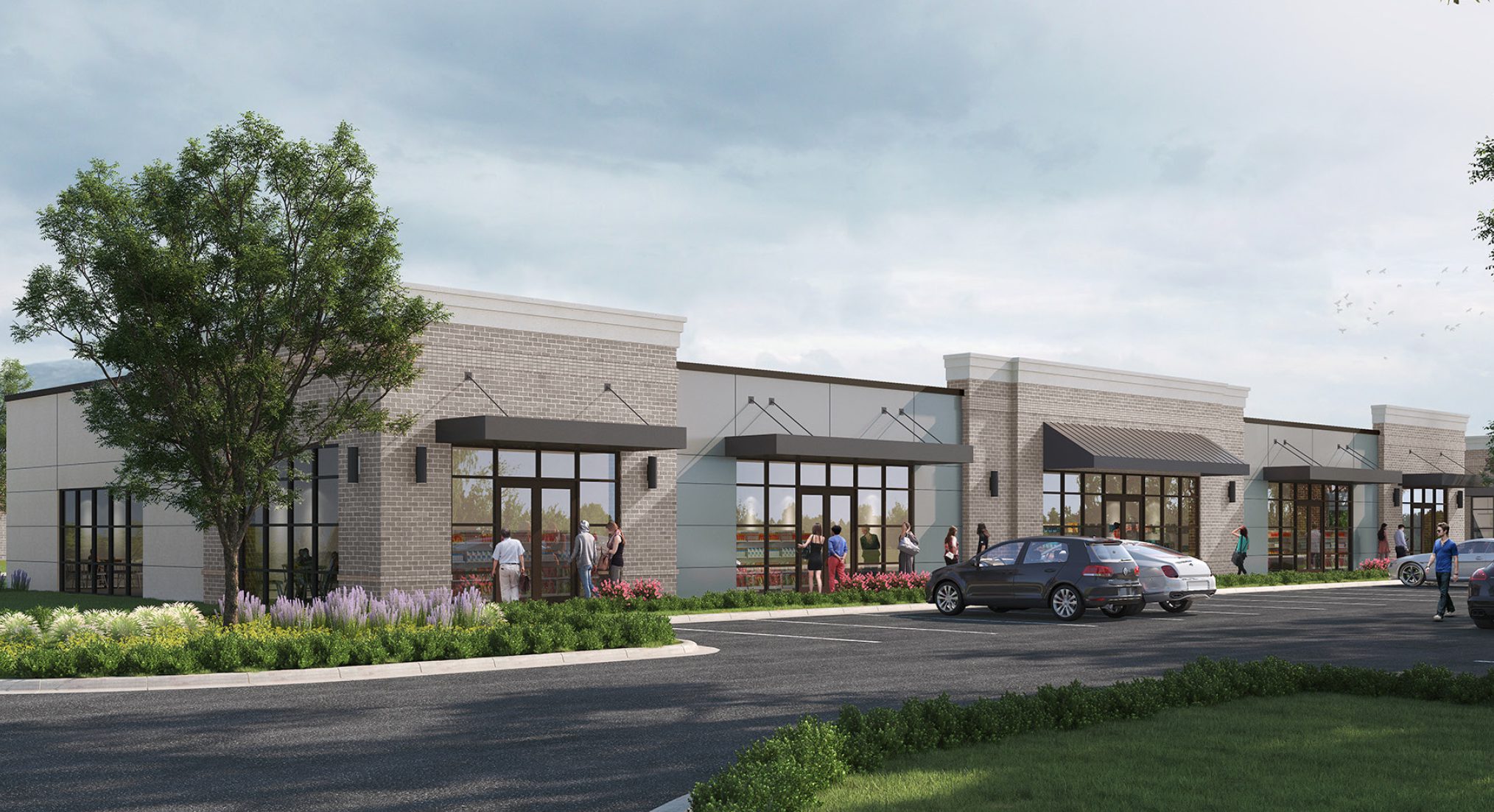 South Mill at Elizabeth retail store front rendering