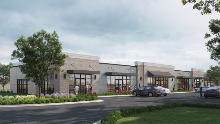 Exterior Rendering of Commercial Space