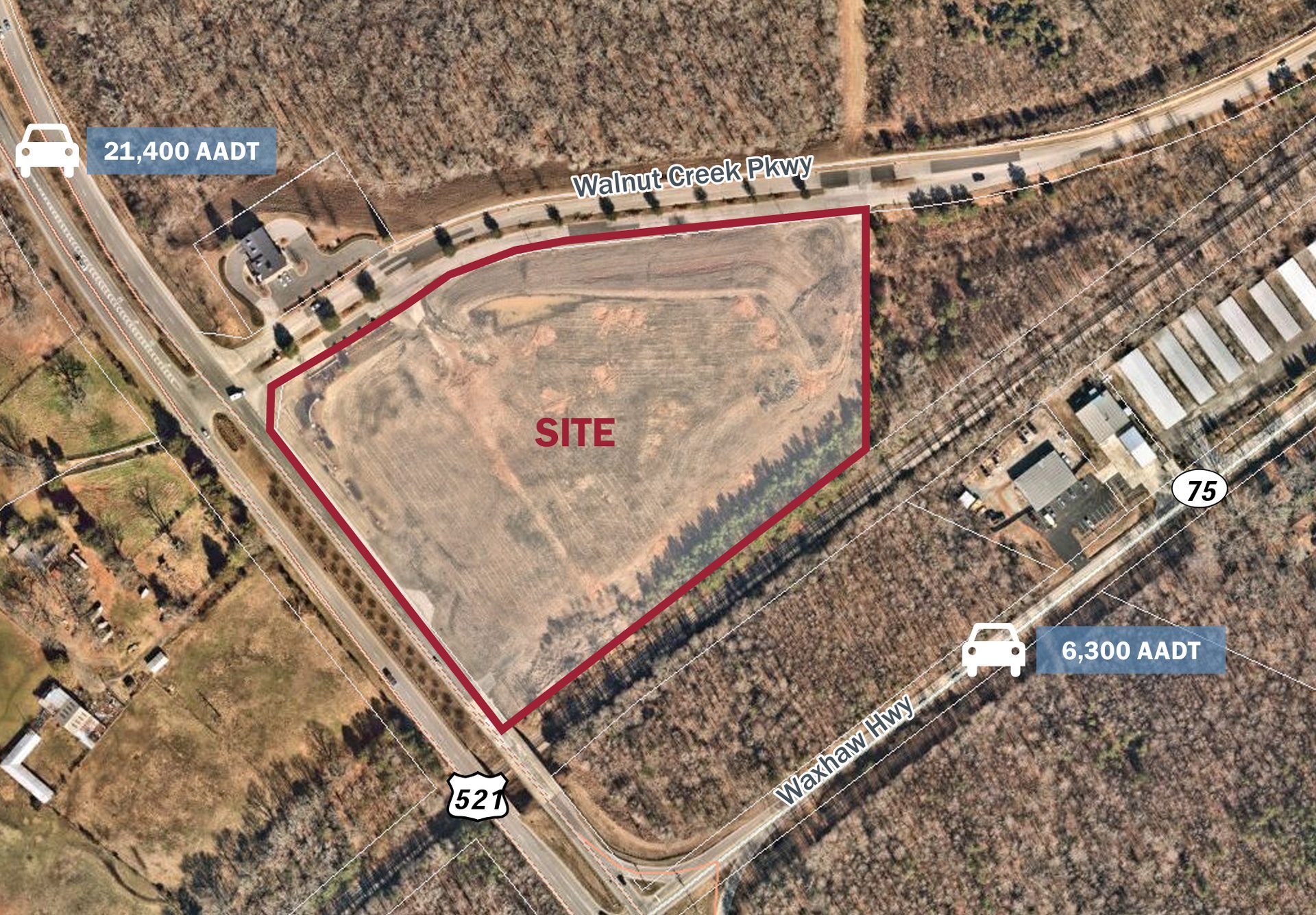 Walnut Creek Commercial site aerial