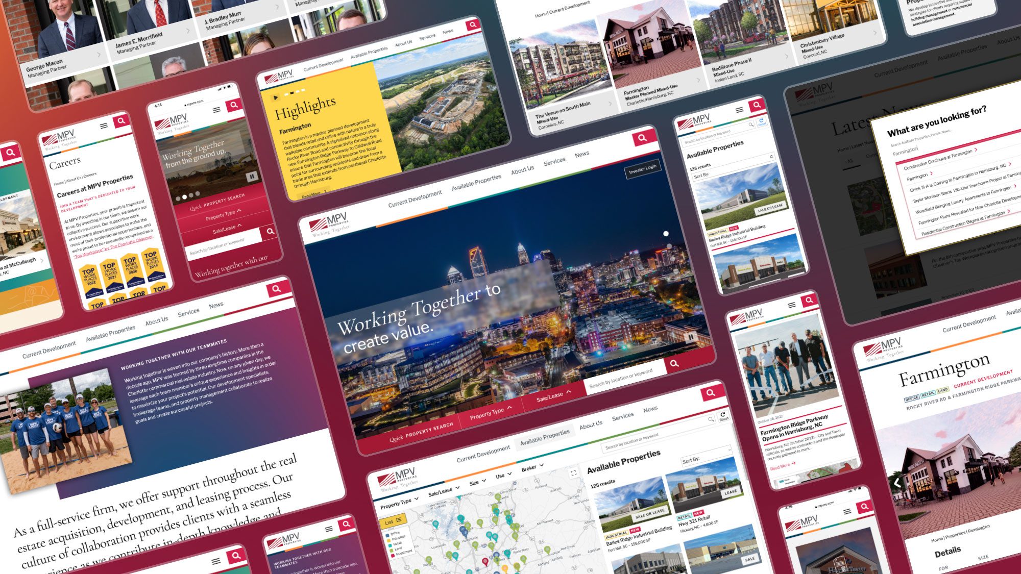 MPV Properties new website design with web and mobile views collage