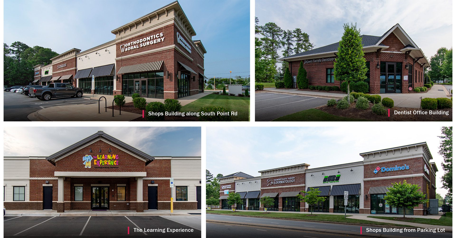 Belmont retail center image collage