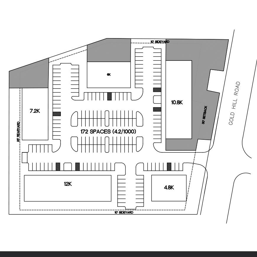 Site Plan 1568 Gold Hill black and white