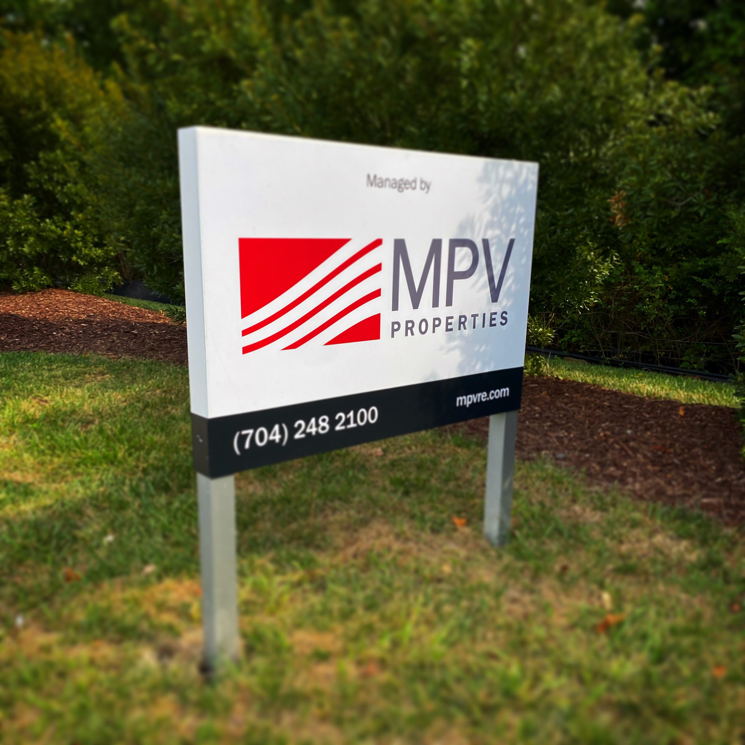 MPV Properties managed by property sign installed in the grass