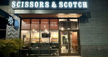 Scissors & Scotch storefront in Uptown Charlotte