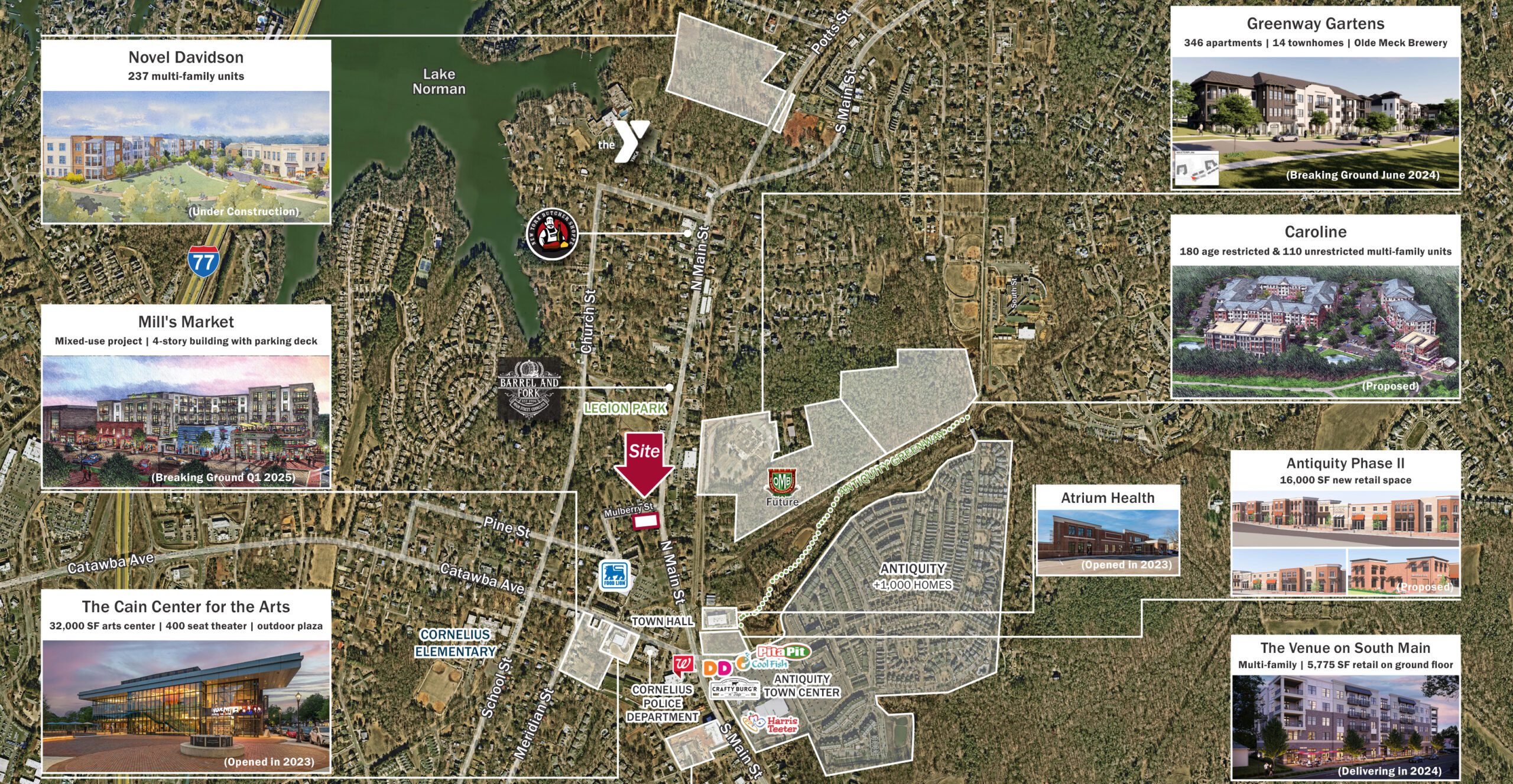 Aerial Map of Cornelius, NC