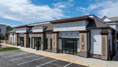 building 1 at Berewick Town Center exterior image of commercial 1-story multi-tenant building