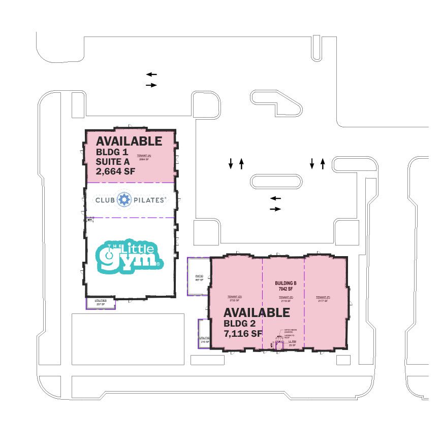 Floor plan with tenants of Berewick Town Center