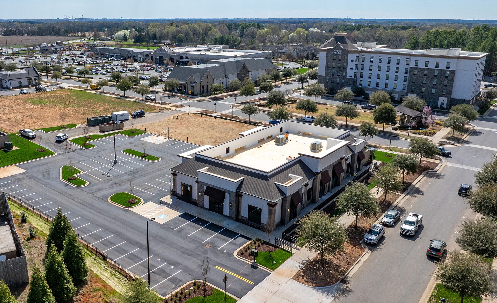 Berewick Town Center with Harris Teeter shopping center in background