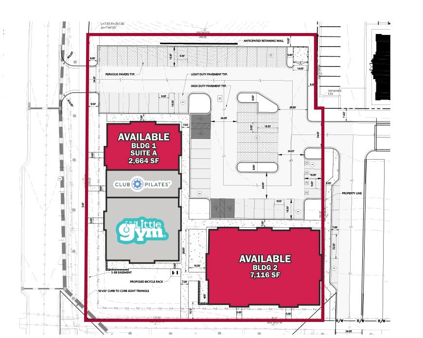 Floor plan with tenants of Berewick Town Center