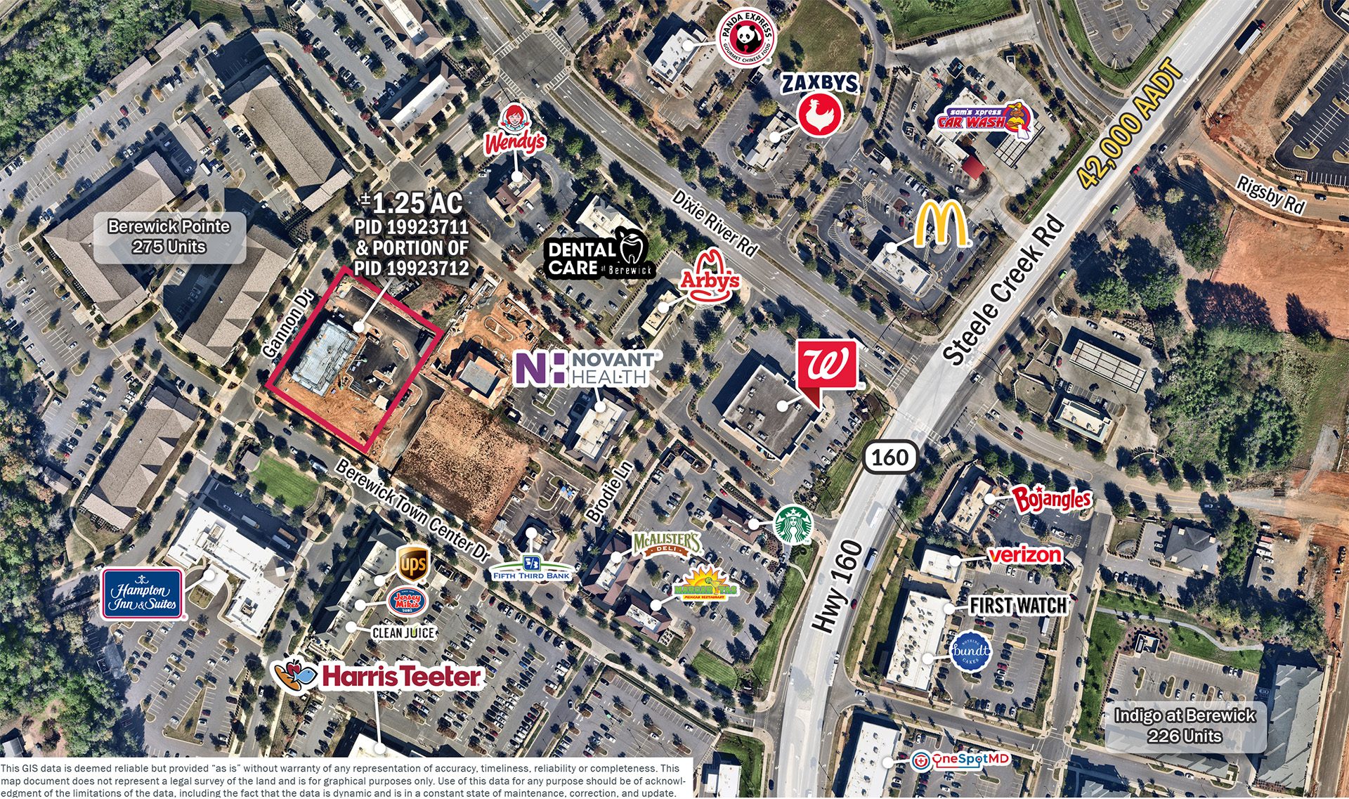 Berewick retail aerial zoom