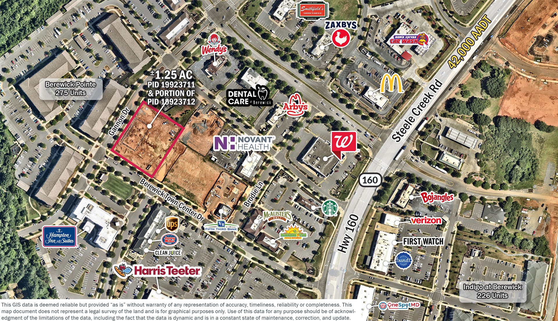 Berewick aerial Zoom with retail and site outlined
