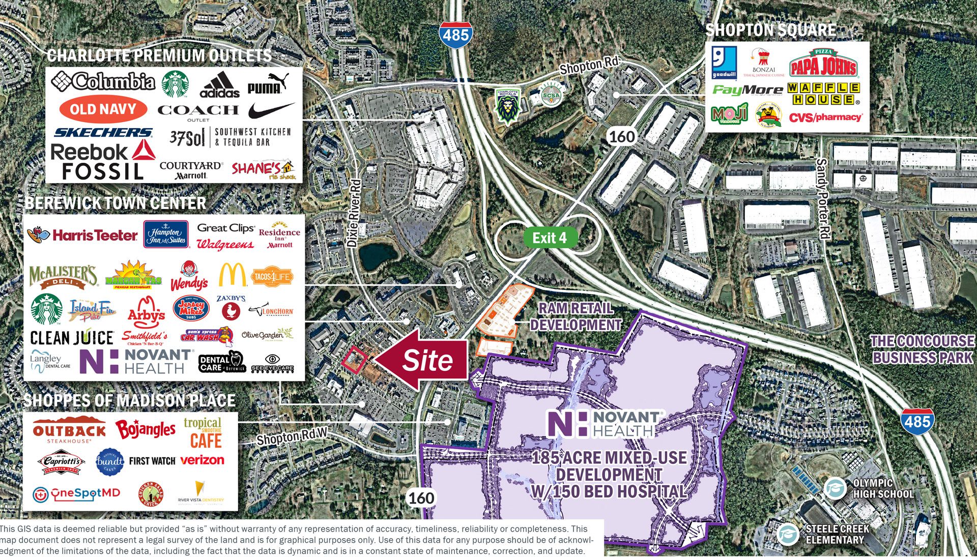 Berewick market aerial west Charlotte