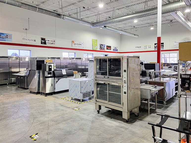 Interior of Flex Building with restaurant equipment