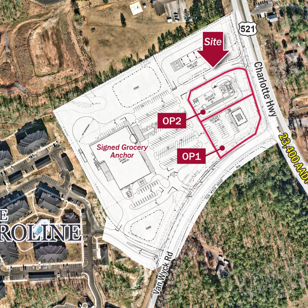 Van Wyck and Hwy 521 Commercial Land site plan overlay