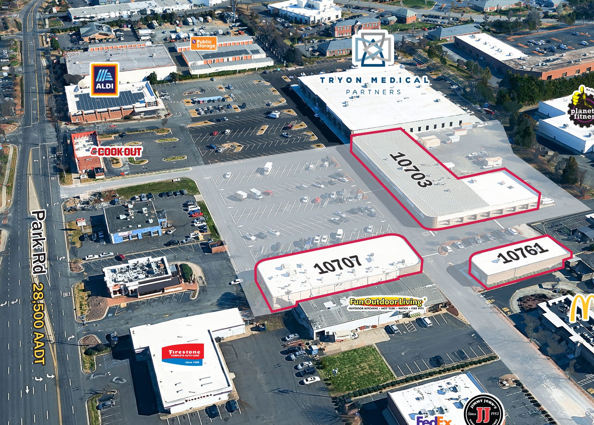 The Plaza at Park 51 retail shops Pineville-Matthews Rd