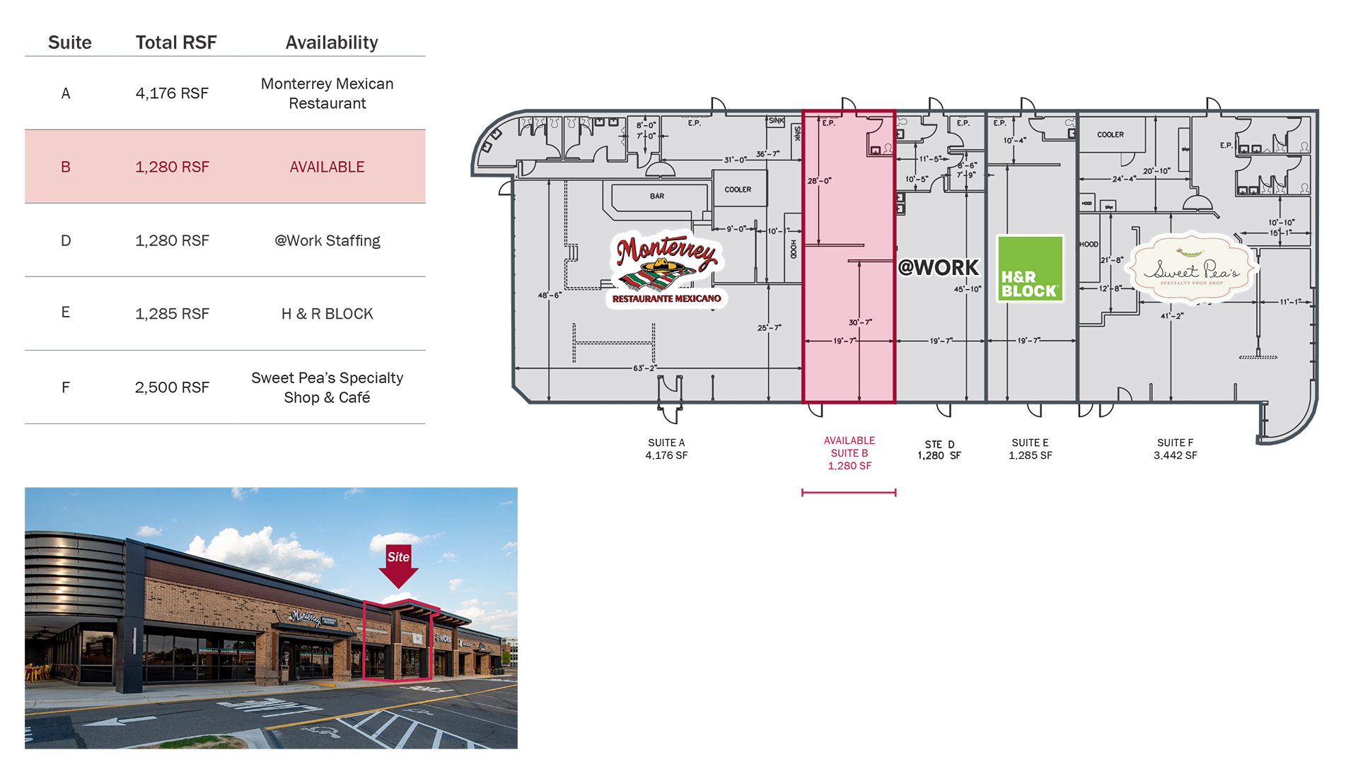 leasing plan and image of 10707 building at Park 51 Center