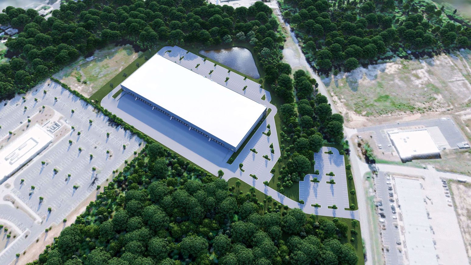 rendering of industrial building 2 warehouse at Bailes Ridge in Indian Land, SC