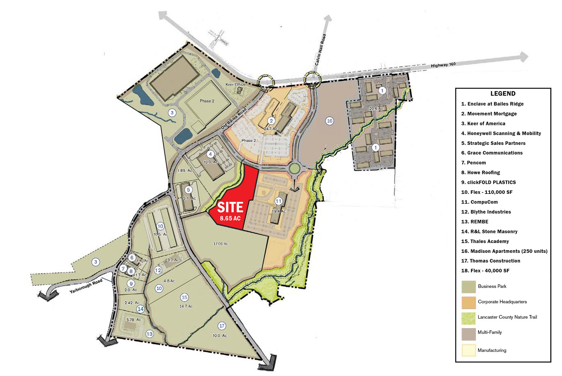 Bailes Ridge master plan and key